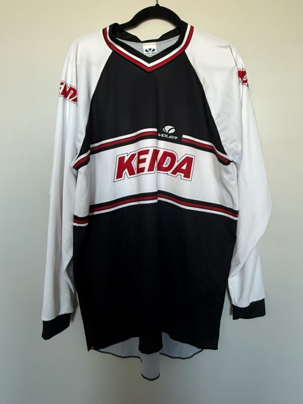 Voler Kenda Long Sleeve MTB BMX Mountain Bike Jersey Adult Size 2XL Black White
